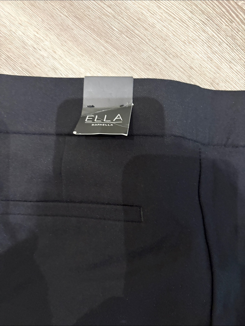 Ella Black Ankle-Length High-Waist Pants with Gold Buttons - Picture 6 of 8